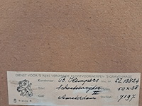 Aquarel, bernardus j.e. kempers, schaatsenrijder ii - afbeelding 7 van  7