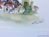 Aquarel getekend 65/50 - afbeelding 2 van  3
