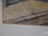 Aquarel grachtenpanden - afbeelding 3 van  5