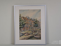 Aquarel grachtenpanden - afbeelding 4 van  5