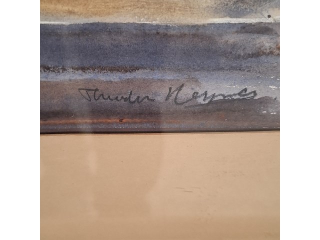 Aquarel, heynes, haven amsterdam '54 - afbeelding 6 van  8