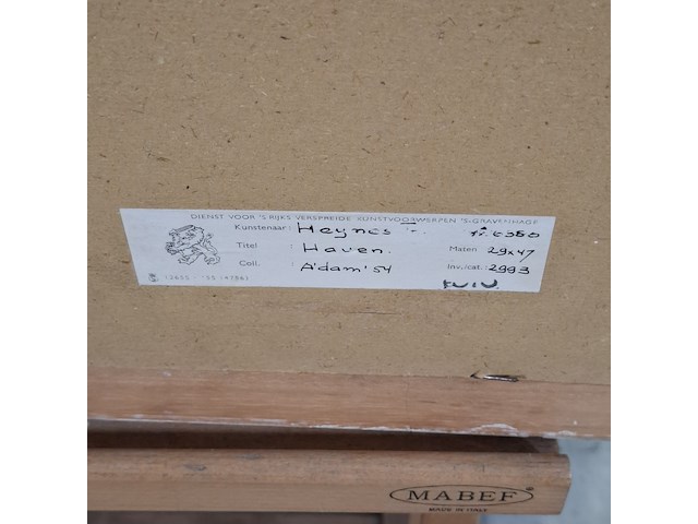 Aquarel, heynes, haven amsterdam '54 - afbeelding 8 van  8