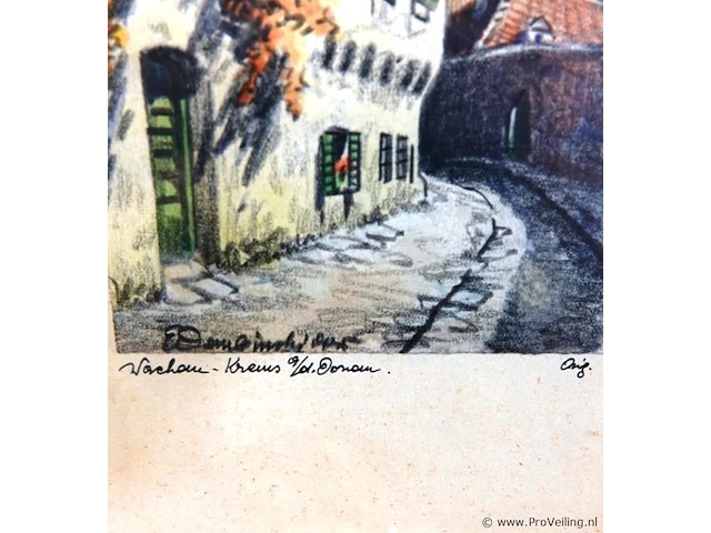 Aquarel in gesigneerd - afbeelding 3 van  5