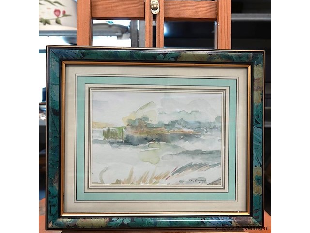 Aquarel in gesigneerd - afbeelding 2 van  5