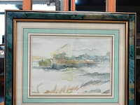 Aquarel in gesigneerd - afbeelding 2 van  5