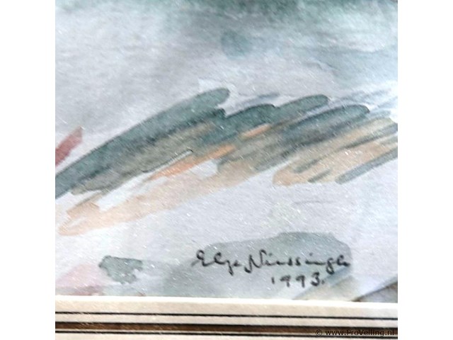 Aquarel in gesigneerd - afbeelding 3 van  5