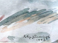 Aquarel in gesigneerd - afbeelding 3 van  5