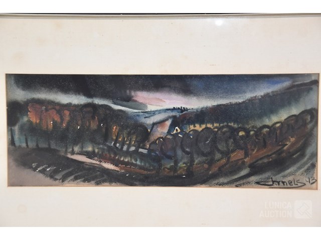 Aquarel j. mels (1899-1974) - afbeelding 2 van  5