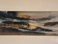 Aquarel j. mels (1899-1974) - afbeelding 2 van  4