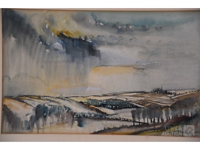 Aquarel j. mels (1899-1974) - afbeelding 2 van  5