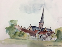 Aquarel kerk - afbeelding 2 van  3