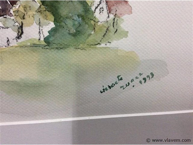 Aquarel kerk - afbeelding 3 van  3