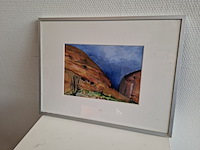 Aquarel, maya wildevuur (1944-2023), australië - de olga, 1995 - afbeelding 1 van  5