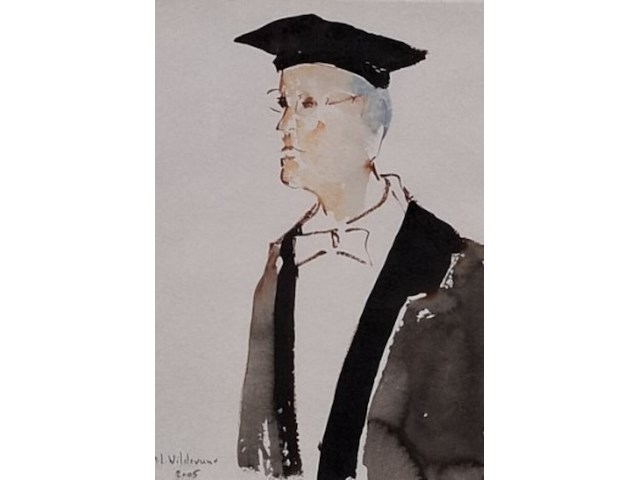 Aquarel, maya wildevuur (1944-2023), hoogleraar, 2005 - afbeelding 1 van  7