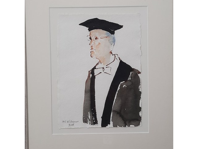 Aquarel, maya wildevuur (1944-2023), hoogleraar, 2005 - afbeelding 3 van  7