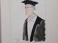 Aquarel, maya wildevuur (1944-2023), hoogleraar, 2005 - afbeelding 3 van  7