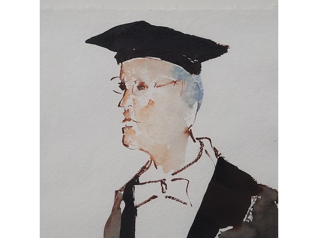 Aquarel, maya wildevuur (1944-2023), hoogleraar, 2005 - afbeelding 4 van  7