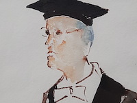 Aquarel, maya wildevuur (1944-2023), hoogleraar, 2005 - afbeelding 4 van  7