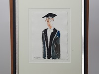 Aquarel, maya wildevuur (1944-2023), hoogleraar, 2005 - afbeelding 2 van  7