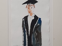 Aquarel, maya wildevuur (1944-2023), hoogleraar, 2005 - afbeelding 3 van  7