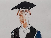 Aquarel, maya wildevuur (1944-2023), hoogleraar, 2005 - afbeelding 4 van  7