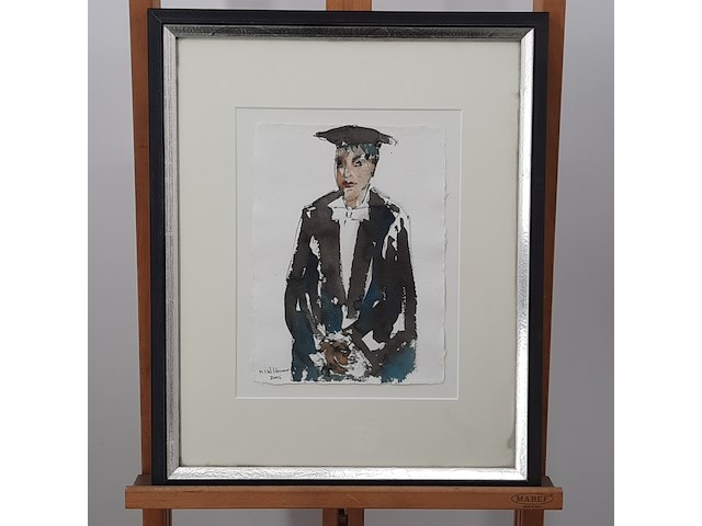 Aquarel, maya wildevuur (1944-2023), hoogleraar, 2005 - afbeelding 2 van  7