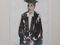 Aquarel, maya wildevuur (1944-2023), hoogleraar, 2005 - afbeelding 3 van  7
