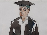 Aquarel, maya wildevuur (1944-2023), hoogleraar, 2005 - afbeelding 4 van  7