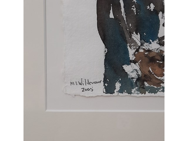 Aquarel, maya wildevuur (1944-2023), hoogleraar, 2005 - afbeelding 5 van  7