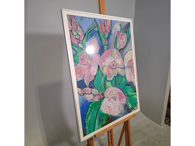 Aquarel, maya wildevuur, bloementuin 5, 1987 - afbeelding 3 van  8