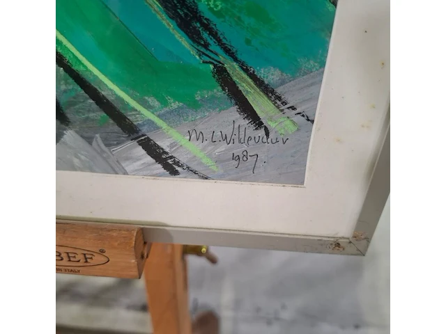 Aquarel, maya wildevuur, bloementuin 5, 1987 - afbeelding 5 van  8