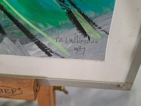 Aquarel, maya wildevuur, bloementuin 5, 1987 - afbeelding 5 van  8