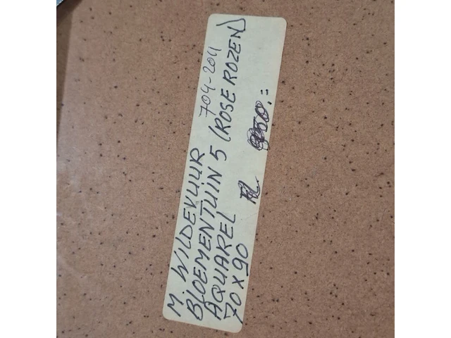 Aquarel, maya wildevuur, bloementuin 5, 1987 - afbeelding 8 van  8