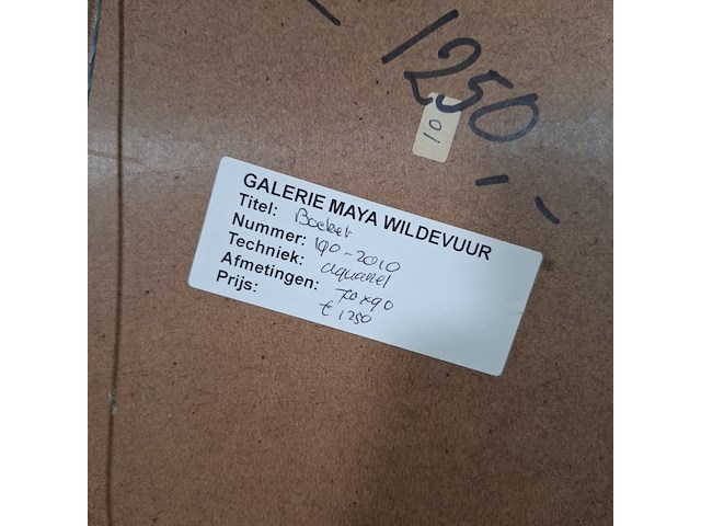 Aquarel, maya wildevuur, boeket, 1989 - afbeelding 2 van  10