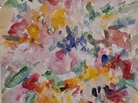 Aquarel, maya wildevuur, boeket, 1989