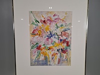 Aquarel, maya wildevuur, boeket, 1989 - afbeelding 3 van  10