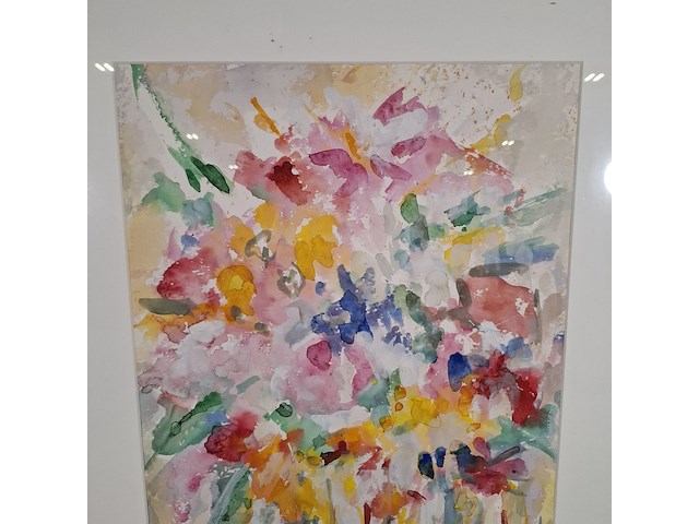 Aquarel, maya wildevuur, boeket, 1989 - afbeelding 4 van  10