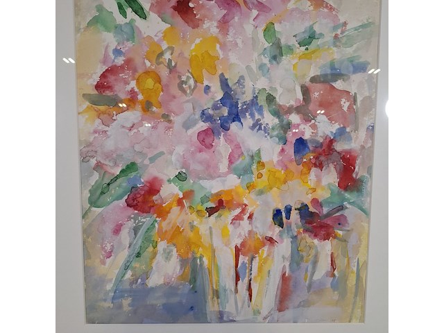 Aquarel, maya wildevuur, boeket, 1989 - afbeelding 5 van  10