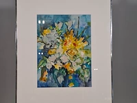 Aquarel, maya wildevuur, boeket, 1990 - afbeelding 2 van  8