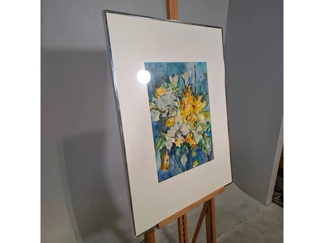 Aquarel, maya wildevuur, boeket, 1990 - afbeelding 3 van  8