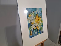 Aquarel, maya wildevuur, boeket, 1990 - afbeelding 3 van  8