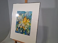 Aquarel, maya wildevuur, boeket, 1990 - afbeelding 4 van  8
