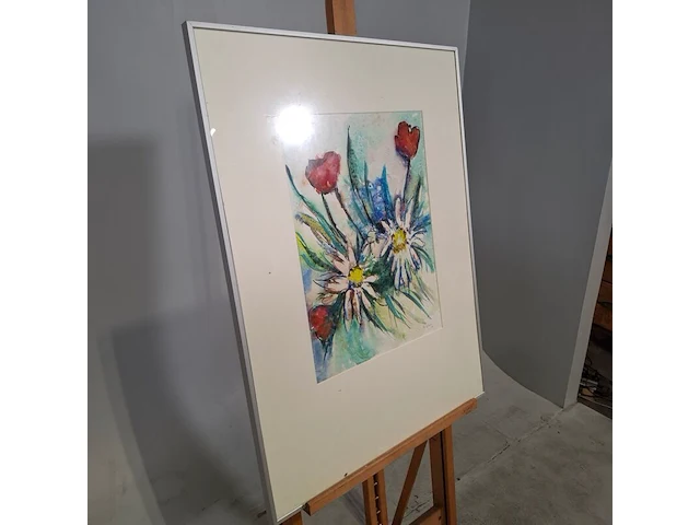 Aquarel, maya wildevuur, bouquet, 1993 - afbeelding 3 van  9