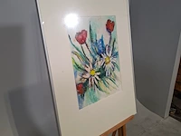 Aquarel, maya wildevuur, bouquet, 1993 - afbeelding 3 van  9