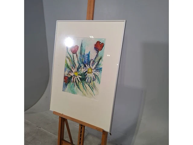 Aquarel, maya wildevuur, bouquet, 1993 - afbeelding 4 van  9