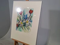 Aquarel, maya wildevuur, bouquet, 1993 - afbeelding 4 van  9