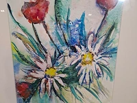 Aquarel, maya wildevuur, bouquet, 1993 - afbeelding 7 van  9