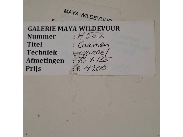 Aquarel, maya wildevuur, carmen, 2002 - afbeelding 8 van  8