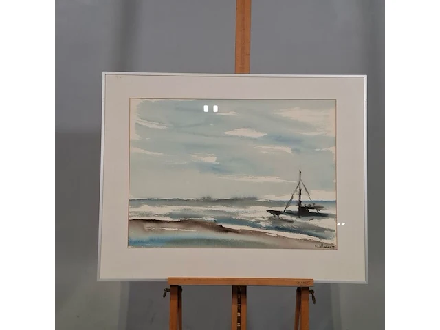 Aquarel, maya wildevuur, de kust, 1996 - afbeelding 2 van  8