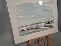 Aquarel, maya wildevuur, de kust, 1996 - afbeelding 3 van  8